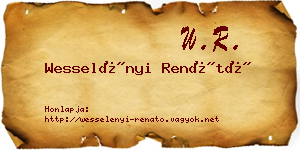 Wesselényi Renátó névjegykártya