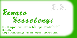 renato wesselenyi business card